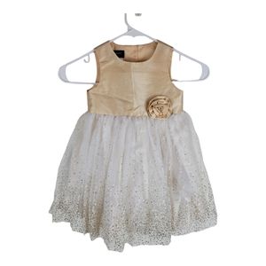 Holiday Editions, Gold, Formal,Baby Girls Dress with white lining, 24Months